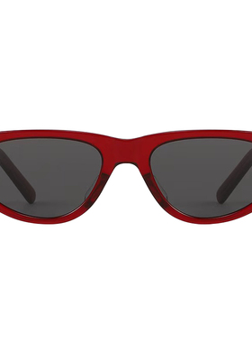 未来感Y2K红色猫眼方框板材墨镜