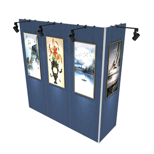 定制移动无缝书画展板书法作品铝合金画展展示墙艺术展览板墙布置