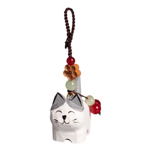 手工木雕猫咪布偶小猫编织钥匙扣汽车书包挂件精致挂饰生日礼物女