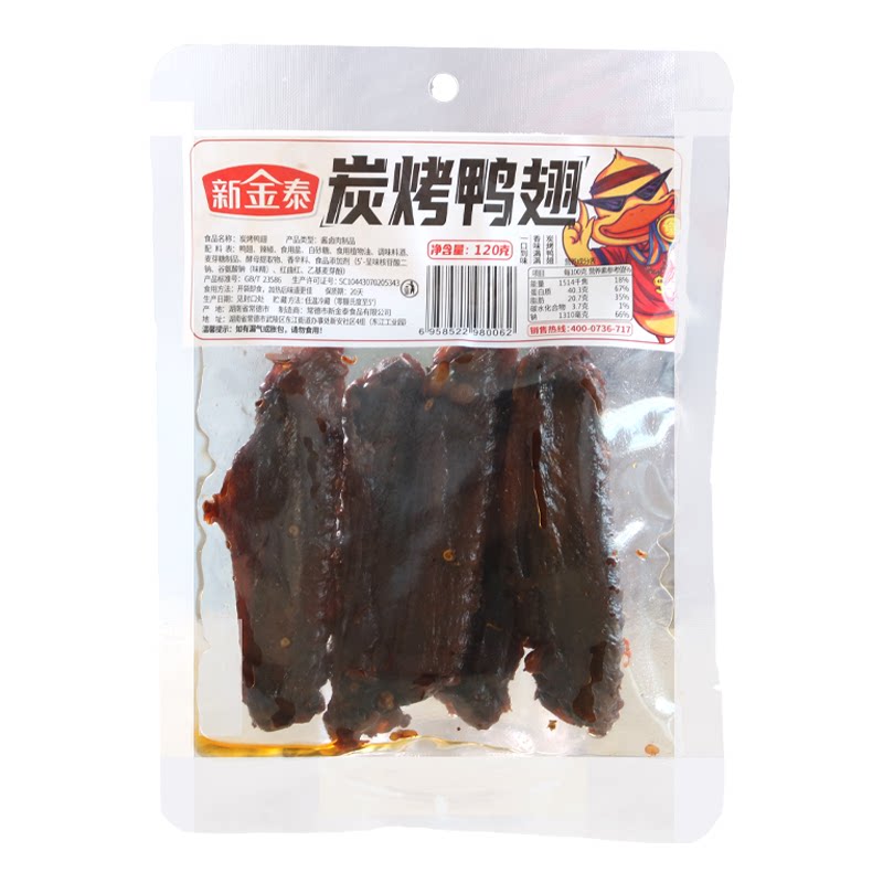 新金泰酱鸭翅好吃小零食长沙香辣
