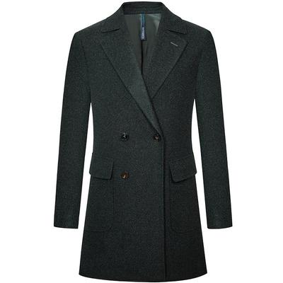 东博利尼中长款羊毛羊绒毛呢大衣