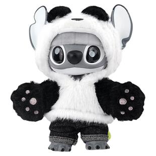 MINISO名创优品迪士尼史迪奇限定款GenZ街头系列熊猫搪胶公仔玩偶