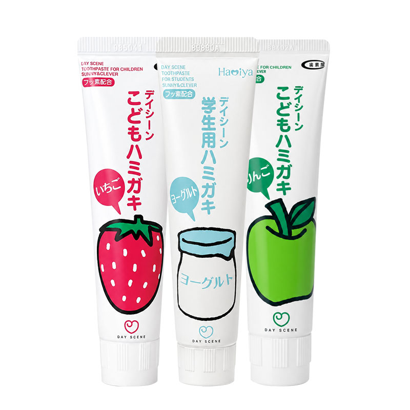 日本齿美屋儿童牙膏换牙期防蛀