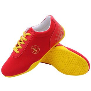 武术鞋儿童训练太极鞋男女帆布牛筋底运动练功夫鞋学生小白鞋劲武