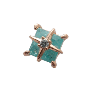 jda韩国东大门耳钉蓝钻礼物小行星甜美耳蜗小耳朵耳骨钉螺旋圆堵