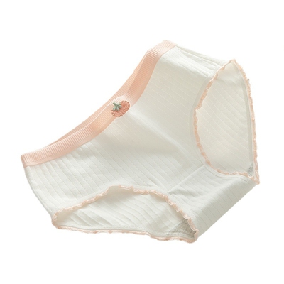 彩条纯棉中腰三角裤女士内裤