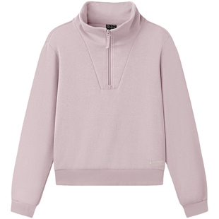 斯凯奇新年战袍红色立领卫衣女春季上衣半拉链长袖外套加厚运动衫