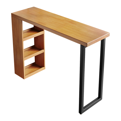 现代简约实木吧台桌小户型隔断长条桌子商用高脚桌靠墙书桌椅组合