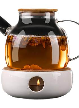 孟瀚蜡烛加热煮茶器玻璃水果茶壶温茶炉煮茶炉餐厅酒店花茶煮茶壶