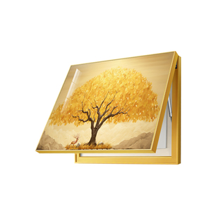 黄金发财树电表箱装饰画现代轻奢配电箱电闸盒遮挡电源总开关挂画