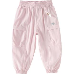 戴维贝拉女童裤子儿童工装裤男童运动裤夏季新款休闲长裤宝宝童装