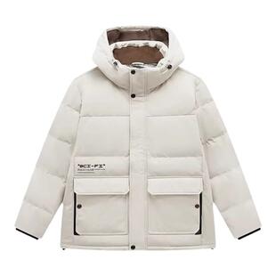 特步男款羽绒服冬季新款可拆卸帽保暖工装鸭绒厚外套976429190245
