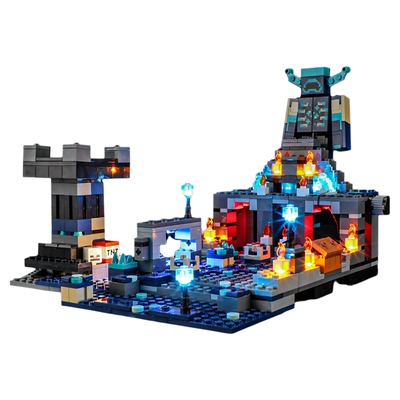 YEABRICKS LED灯饰适用乐高我的世界21246漆黑世界之战积木灯改件