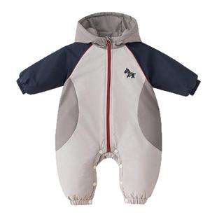 贝贝城宝宝棉服冬季新款加厚婴儿连体衣新生儿棉袄男宝保暖外出服