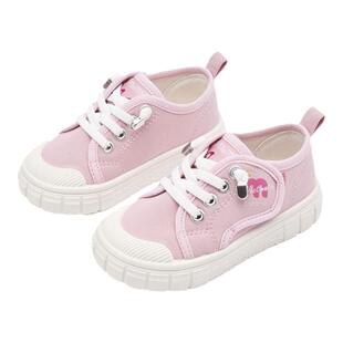 m1m2西班牙童鞋儿童春季新款帆布鞋男童学步鞋侧魔术贴女童饼干鞋