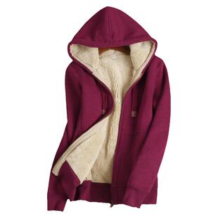 加绒加厚卫衣女秋冬季2025年新款爆款宽松连帽休闲羊羔绒保暖外套