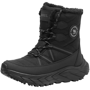 骆驼女鞋2026冬季新款雪地靴防滑耐磨户外高帮加绒保暖徒步鞋女款