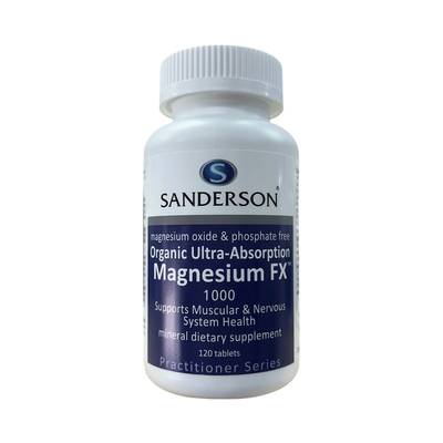 新西兰直邮Sanderson镁片高吸收片剂120粒静深度睡眠舒缓肌肉劳累