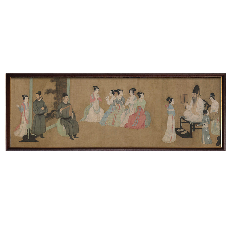 桔子格调韩熙载夜宴图茶室挂画人物仕女卧室书房复古新中式装饰画
