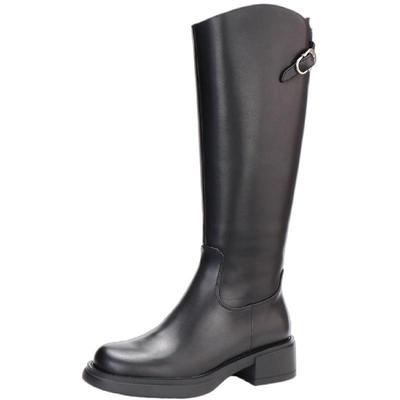 接吻猫粗跟圆头长筒靴KA65724-52