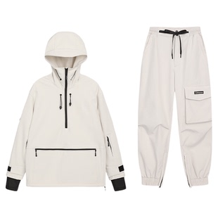 Coldelement滑雪服男女款单双板防水防风黑色白色滑雪上衣滑雪裤