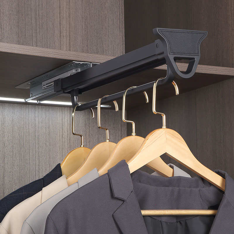 衣柜挂衣杆伸缩衣架衣橱衣通柜内抽拉式竖向纵向横杆顶装挂衣器