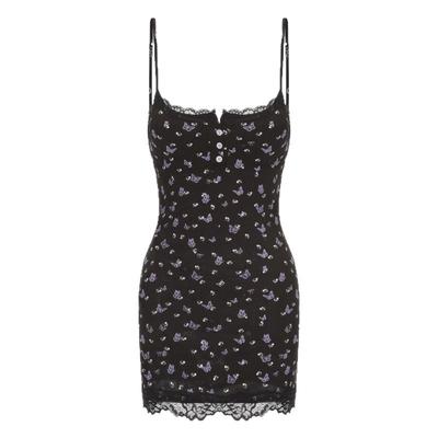 今夕何夕睡衣女款夏季2026新款法式带胸垫蕾丝吊带睡裙性感纯欲风