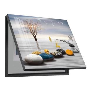 电表箱装饰画免打孔一帆风顺配电箱遮挡挂画现代电闸箱电表盒壁画