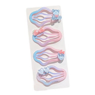 儿童不伤发彩色云朵bb夹女童刘海甜美发卡夹子头饰前额侧边碎发夹