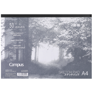 官方旗舰店 日本kokuyo国誉Campus螺旋胶装本学生用素描空白图画本高中学生美术课美术课绘画本子WCN-PS2051N