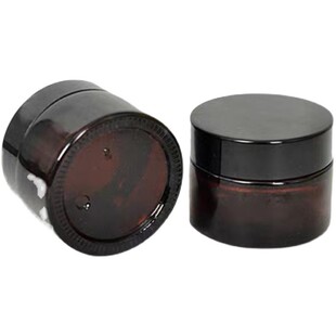 茶棕色玻璃面霜空瓶 避光化妆品分装瓶 膏霜面膜瓶定制刻字logo