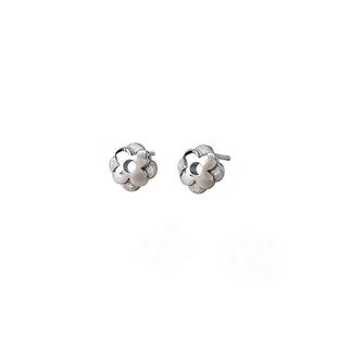 白岚宝相花耳钉925银耳环耳饰小巧精致小众养耳洞饰品女ED4788