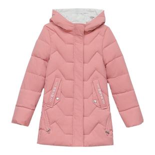 2025新款羽绒棉服女中长款修身显瘦百搭冬季加厚韩版连帽印花外套