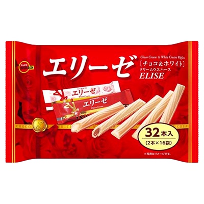 日本进口布尔本巧克力注心棒威化