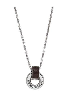 阿玛尼鹰标系列银环项链