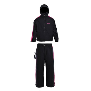 KEEPMONEY撞色拼条滑雪服女款2024新款防水加厚单板雪服男款套装