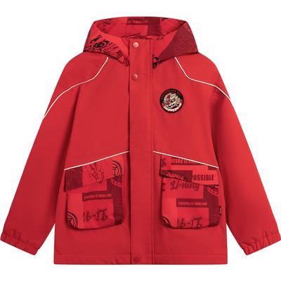 李宁童新年宽松男女同款运动风衣