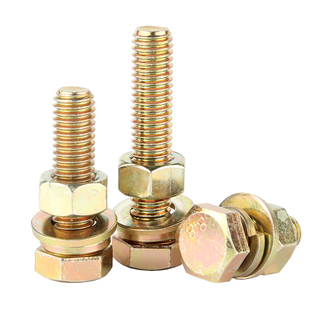 镀彩锌8.8级外六角螺丝螺母套装大全螺栓螺帽组合配件M6M8M10M12