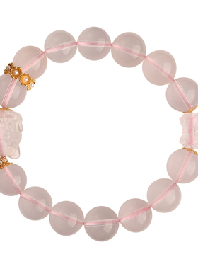 手链手串六芒星粉水晶甜美女