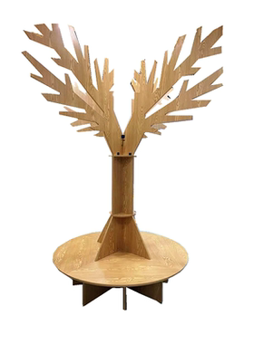 早教培训大厅树形休息区落地摆件