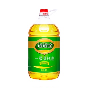 道道全4L一级菜籽油非转基因物理压榨健康好油滴滴清香去味留鲜