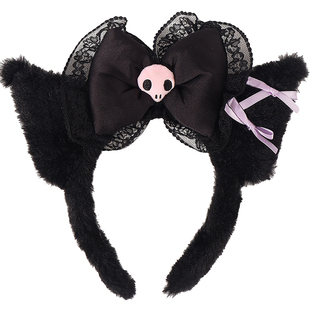 三丽鸥正版蕾丝发箍可爱美乐蒂凯蒂猫库洛米头箍洛丽塔毛绒蝴蝶结