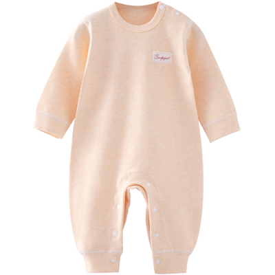 婴儿连体衣纯棉秋冬加厚贴身睡衣