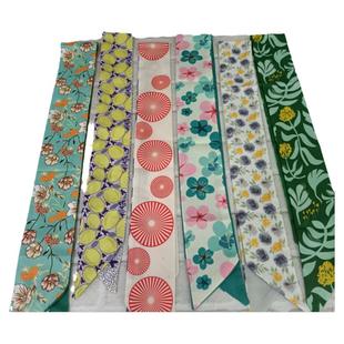 绑包装饰长条小丝巾女绑发领巾飘带韩国绿色小清新系发带韩版百搭