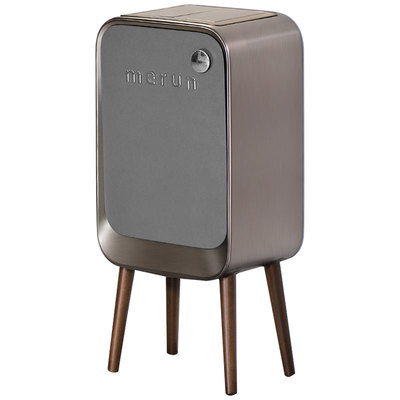 英国merun智能感应垃圾桶不锈钢家用客厅办公室轻奢高颜值带盖轮