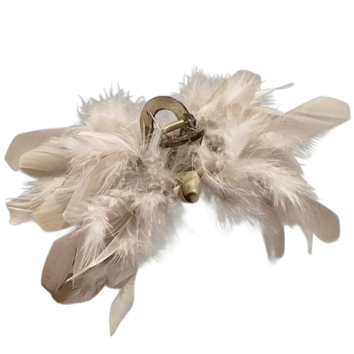 罗喜超仙氛围感羽毛抓夹