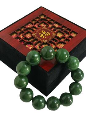 黑点少佛珠碧玉手串和田玉颜色好