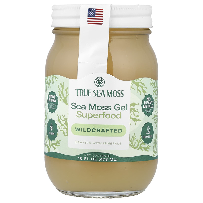 TrueSeaMoss海苔凝胶野生纯净电解质支持富含矿物质甲状腺营养