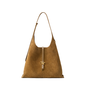 fiedlesissi/菲德茜茜风铃大hobo麂皮大容量托特包通勤单肩斜挎包