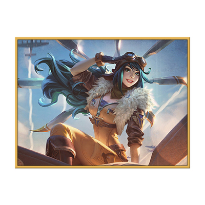 英雄联盟刀妹手绘填充数字油彩画